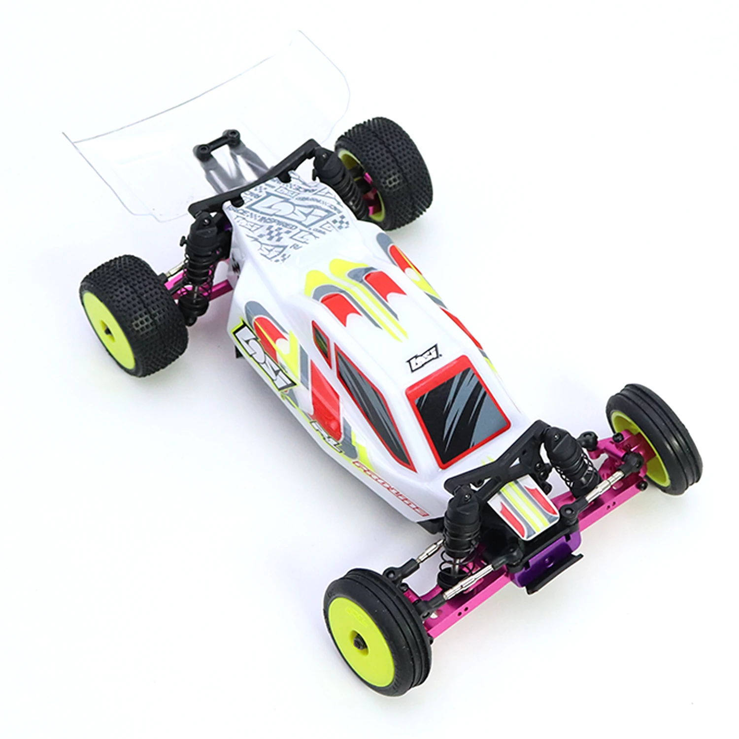 Metall-Aufhängungsarme Achsschenkel C-Naben CVD-Welle für 1/24 Losi Micro B Rc Auto 2WD Wltoys 244016 Chassis-Platten-Upgrades – Detail 1