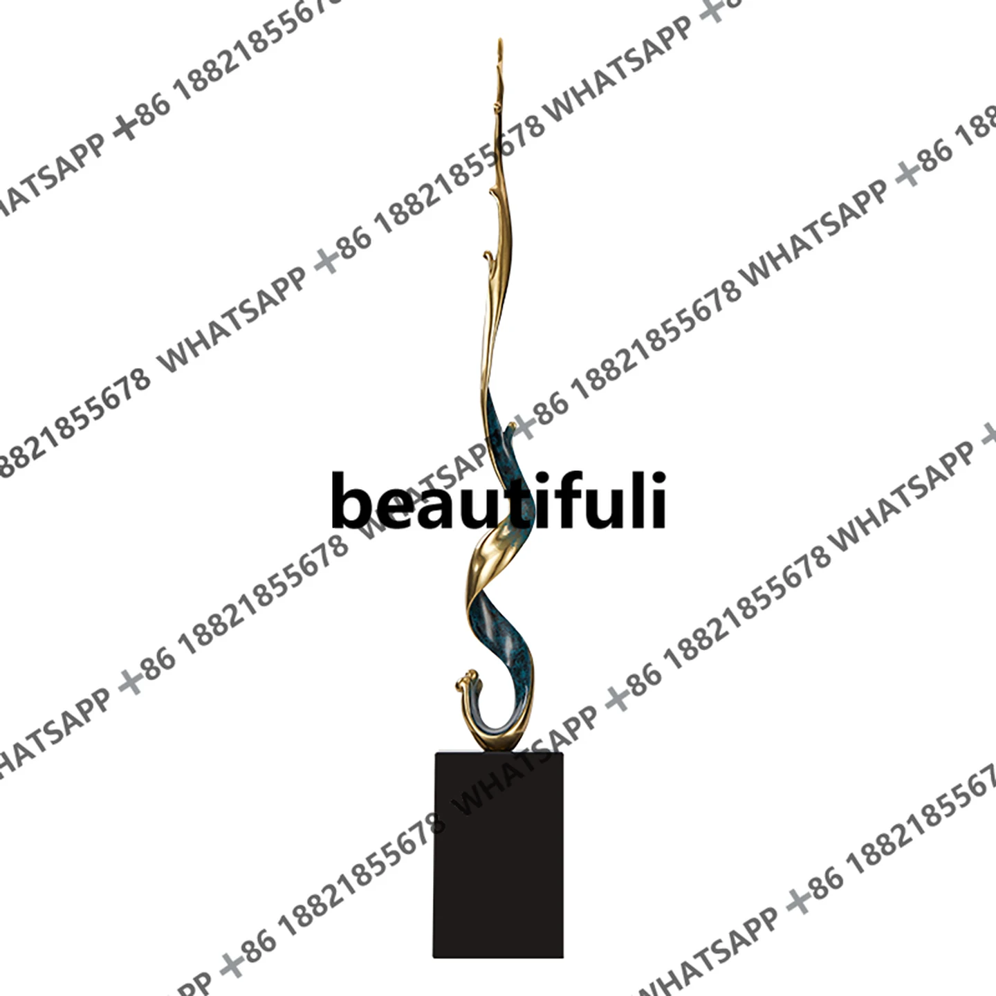 Light luxury minimalist atmosphere vertical height living room entrance lobby niche decoration ornament