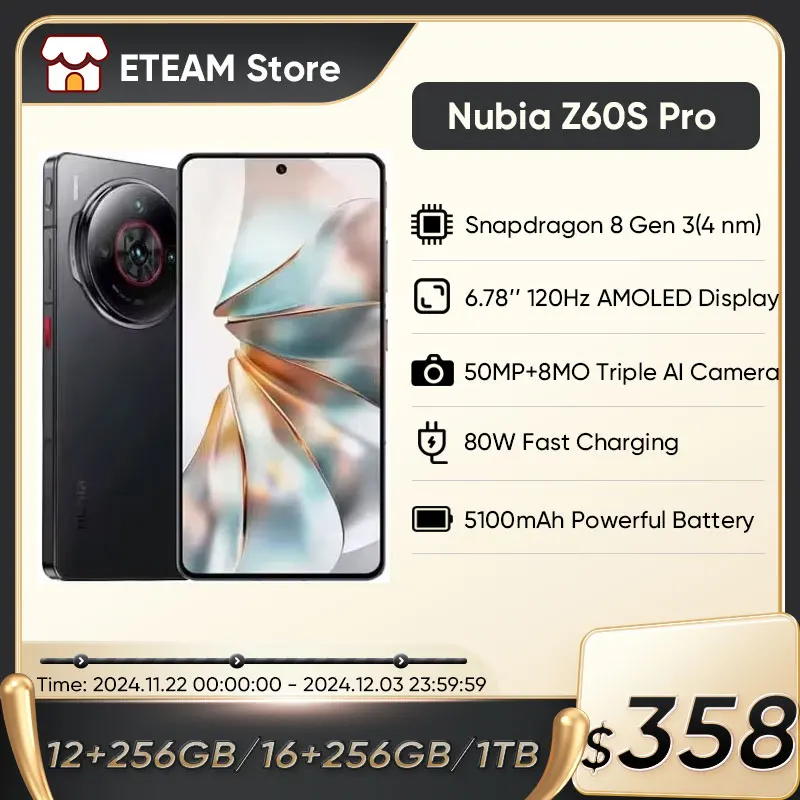 Global Version Nubia Z60S Pro NX725J Smartphone 6.78