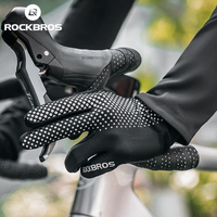 ROCKBROS Bicycle Gloves Men Women Spring Autumn Breathable Full Finger Bike Gloves Touch Screen Anti-slip Cycling Long Gloves