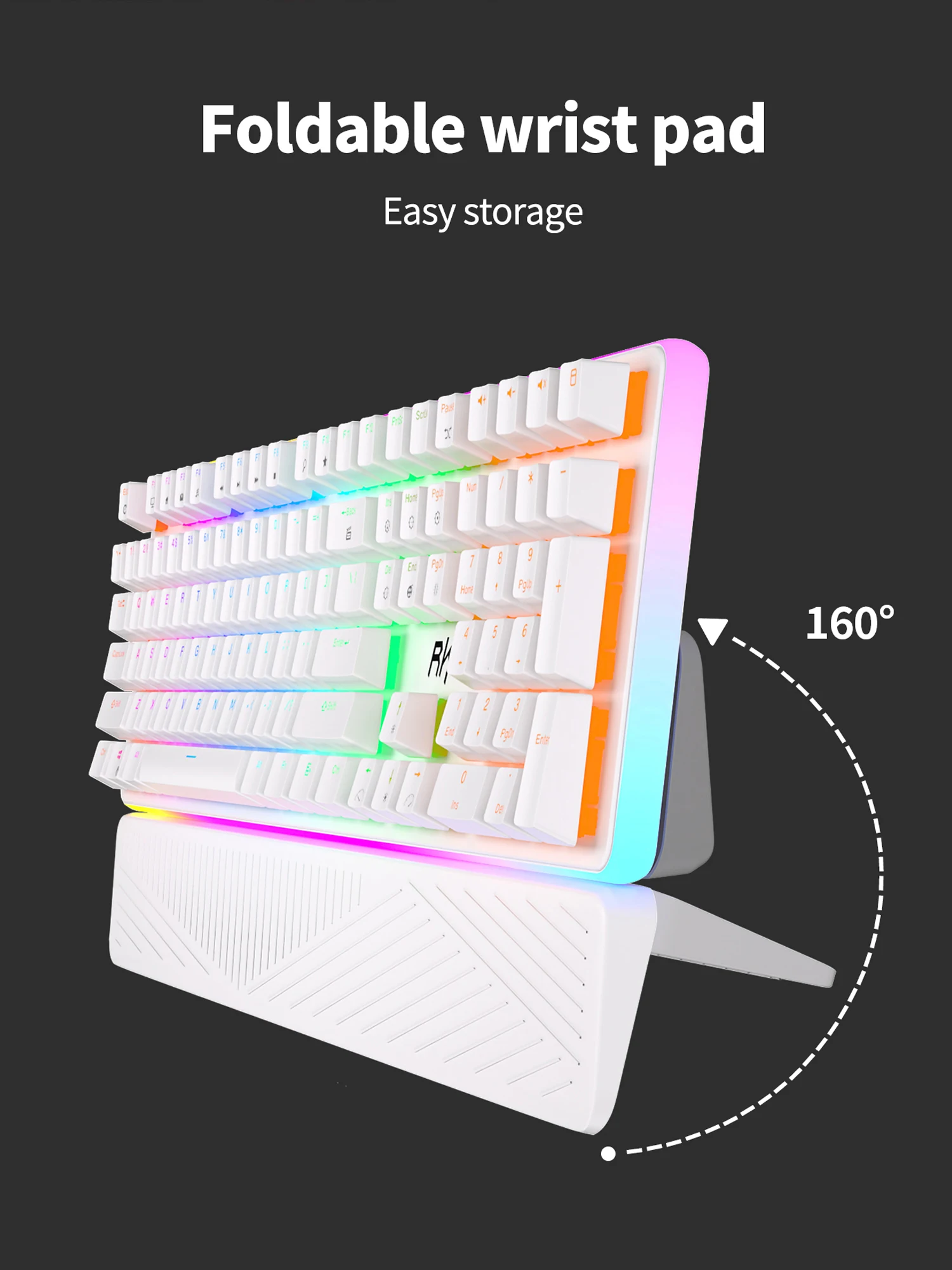 RK918 로얄 KLUDGE RGB 백라이트 유선 게임 기계 키보드 108 키 대형 LED Sorrounding 측면 램프와 안티 고 스팅