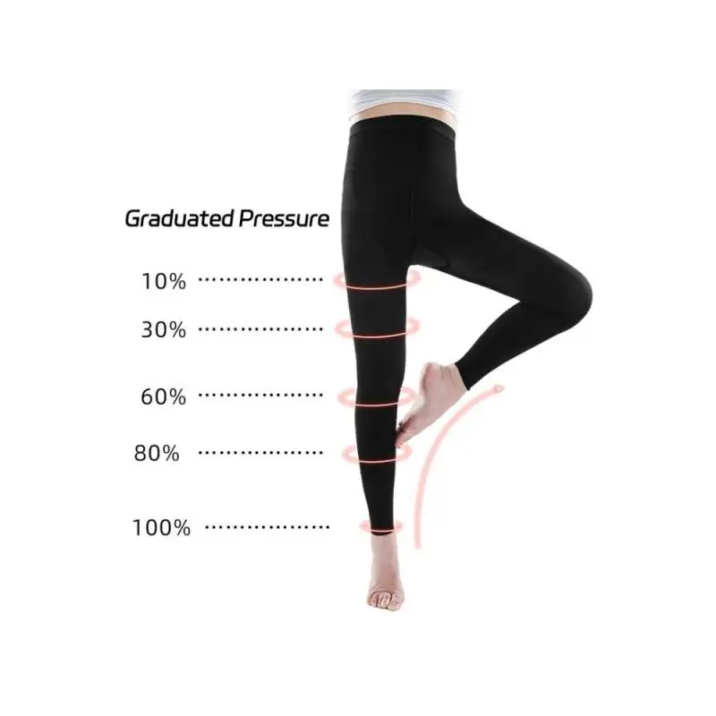 4XL 5XL Plus Size Large 20- 30mmhg Women  Compression Pantyhose Stockings Varicose Veins Footless Support Thighs Sleeve
