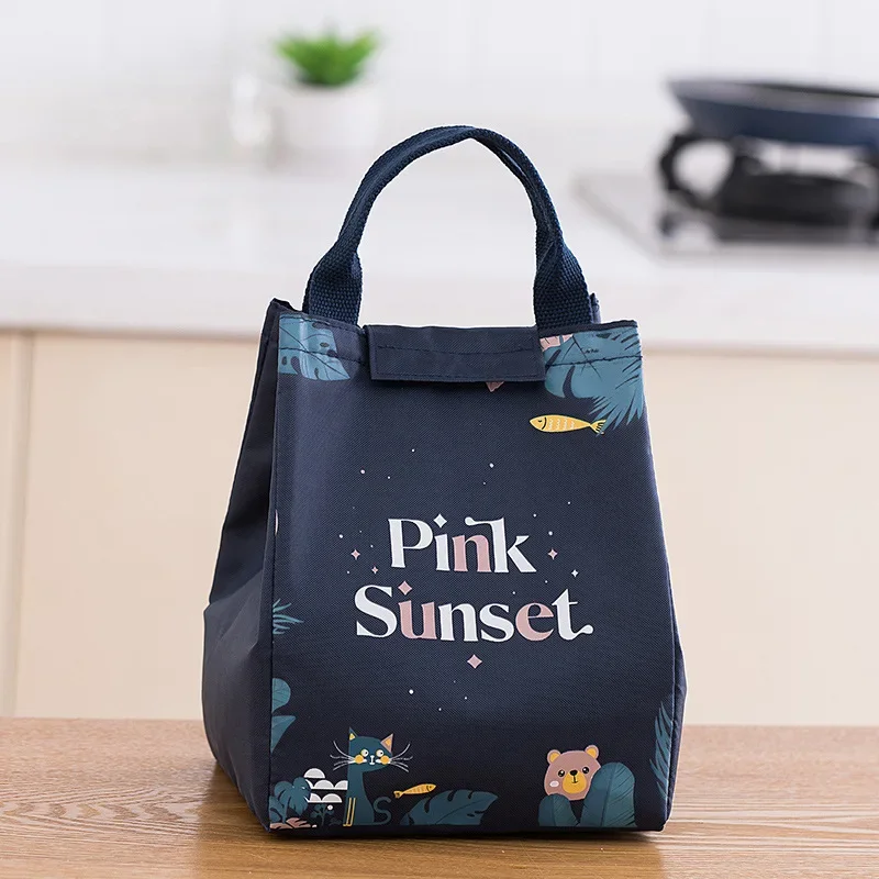 Portable Fridge Thermal Bag Women Children\'s School Thermal Insulated Lunch Box Tote Food Kawaii Cartoon Small Cooler Bag Pou