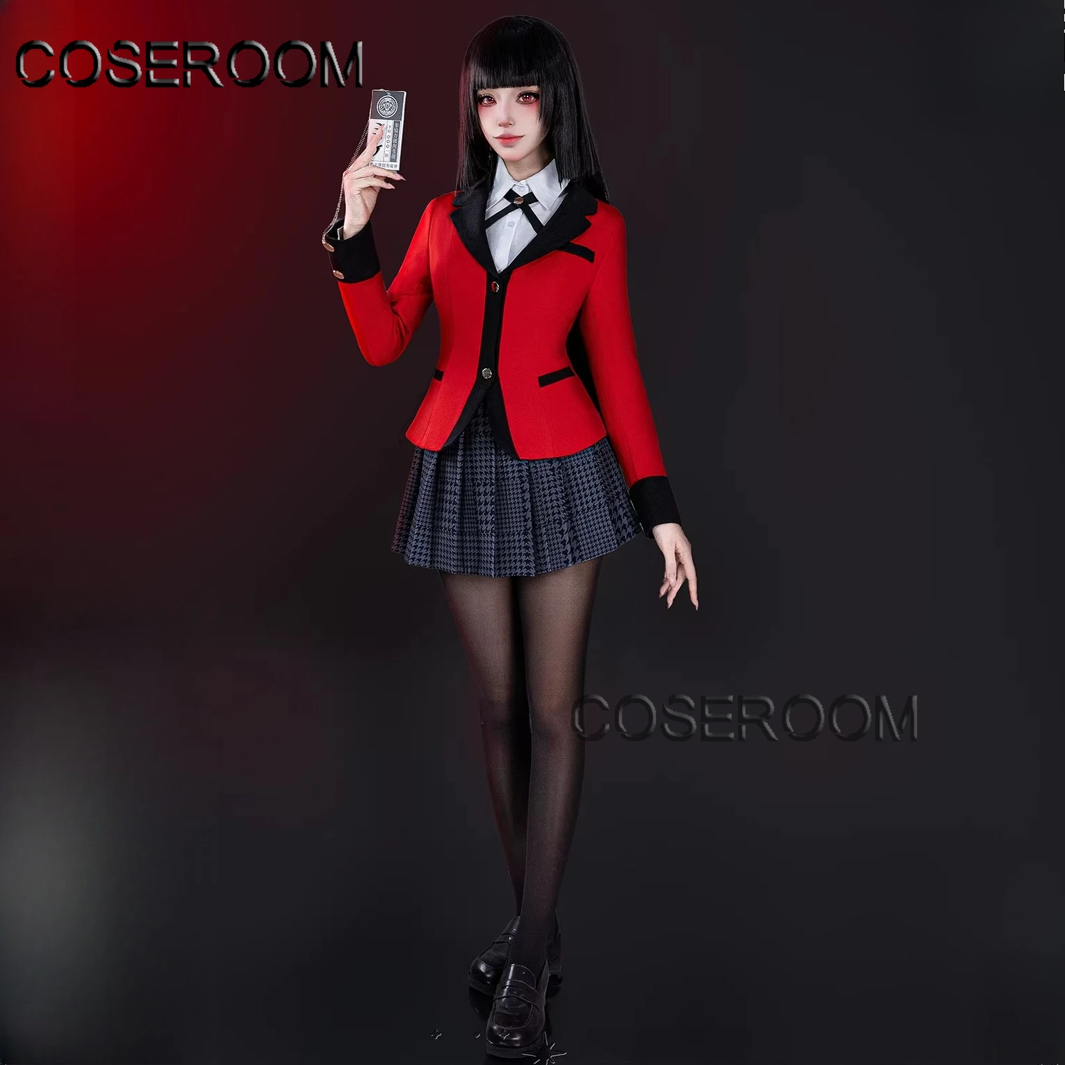 

Костюм для косплея Kakegurui Compulsive Gambler Jabami Yumeko, женский, для карнавала, Хэллоуина, аниме, комиксов, ролевых игр, школьная форма, платье