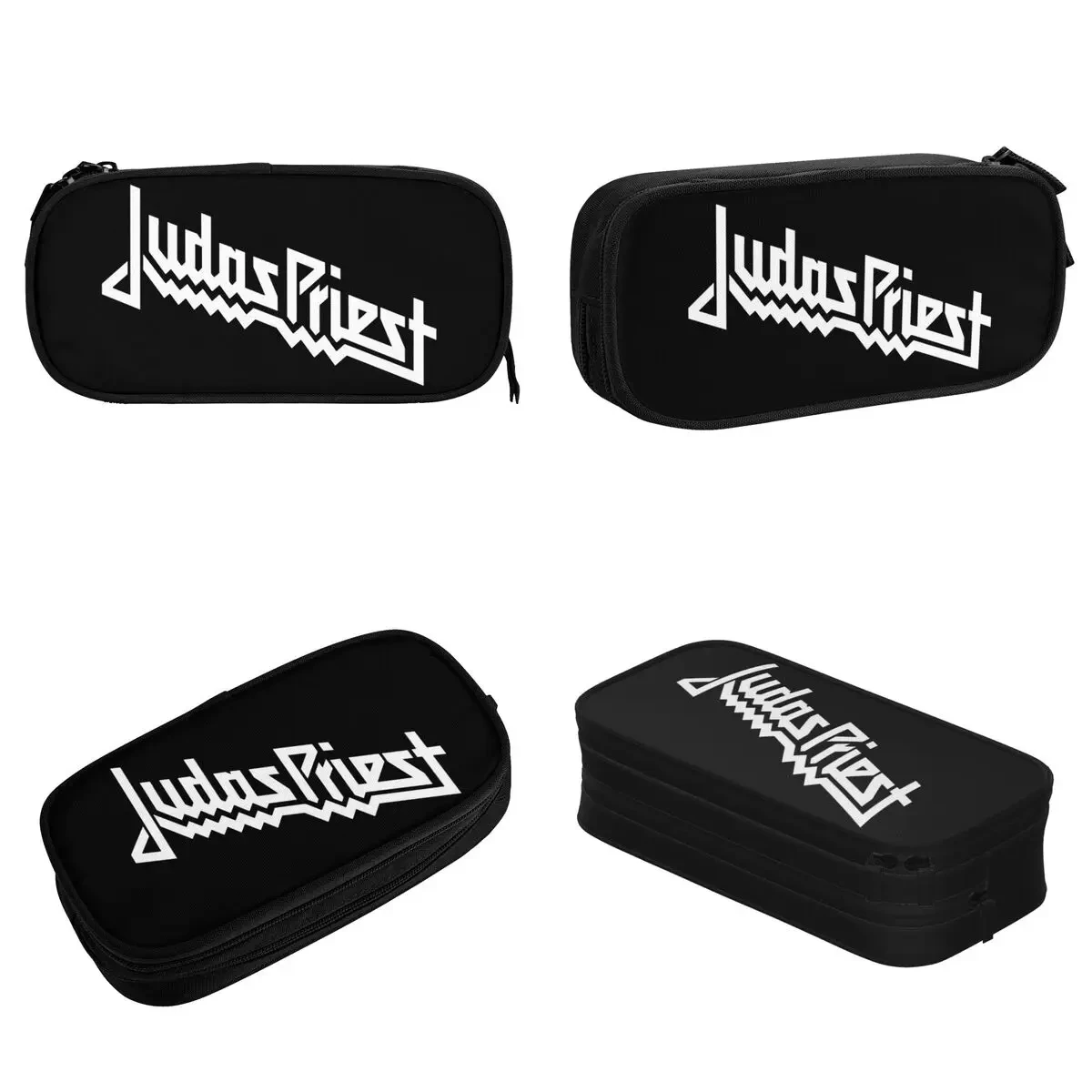 Large-capacity Pencil Pouch Rock Judas Priest Band Merch Double Layer Pen Case Women Makeup Bag Suprise Gift