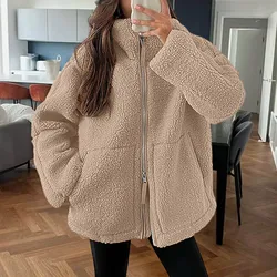 Autumn Winter Coat For Women Oversize Long Teddy Bear Warm Thicken Fleece Faux Fur Coats Winter Jacket Women Long Sleeve Tops