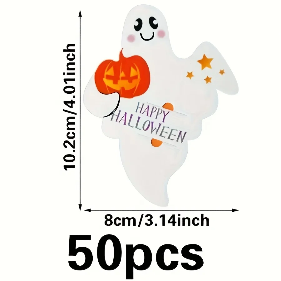 بطاقة تزيين بطاقة الهالوين الهالوين شبح المصاصة الورقية بطاقة حلوى الهالوين