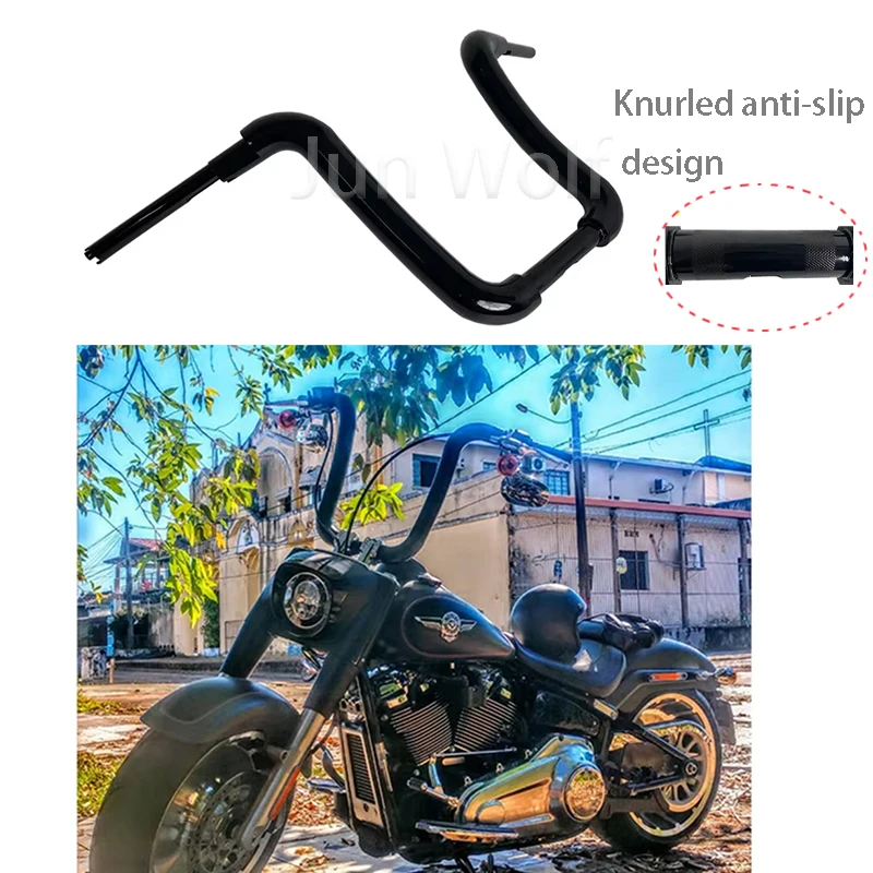 

Motorcycle 2 "Ape hanger handlebars 12 "High for Harley 883 1200 Road King Breakthrough Dana Street Fighter Modified grip black