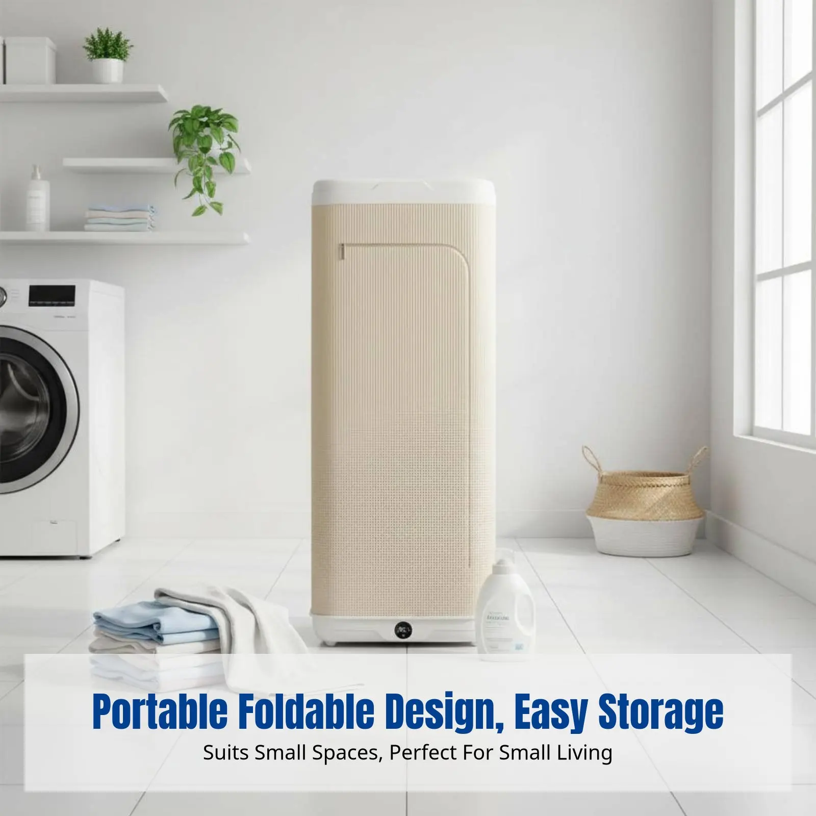 

Портативная складная сушилка для одежды, компактный дизайн в виде чемодана, для дома и общежития, большая вместимость, с таймером