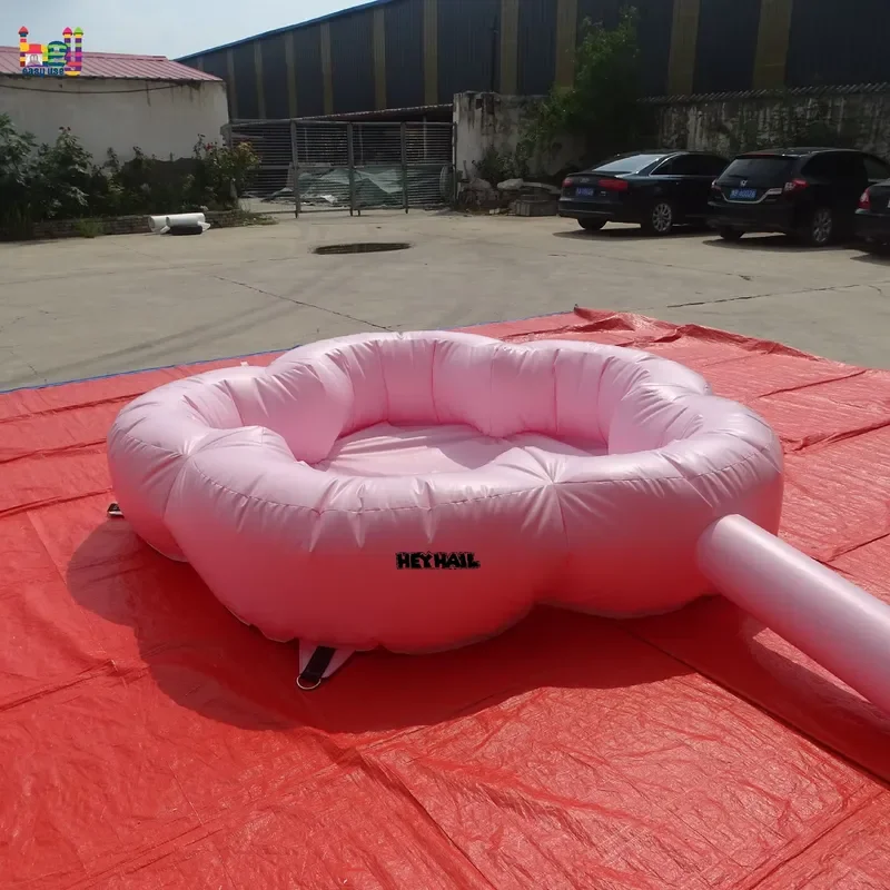 Light Pink Inflatable Flower Ball Pit for Kids Party Decor Soft Play Area Children Game Activity Pool Large Size Outdoor Fun