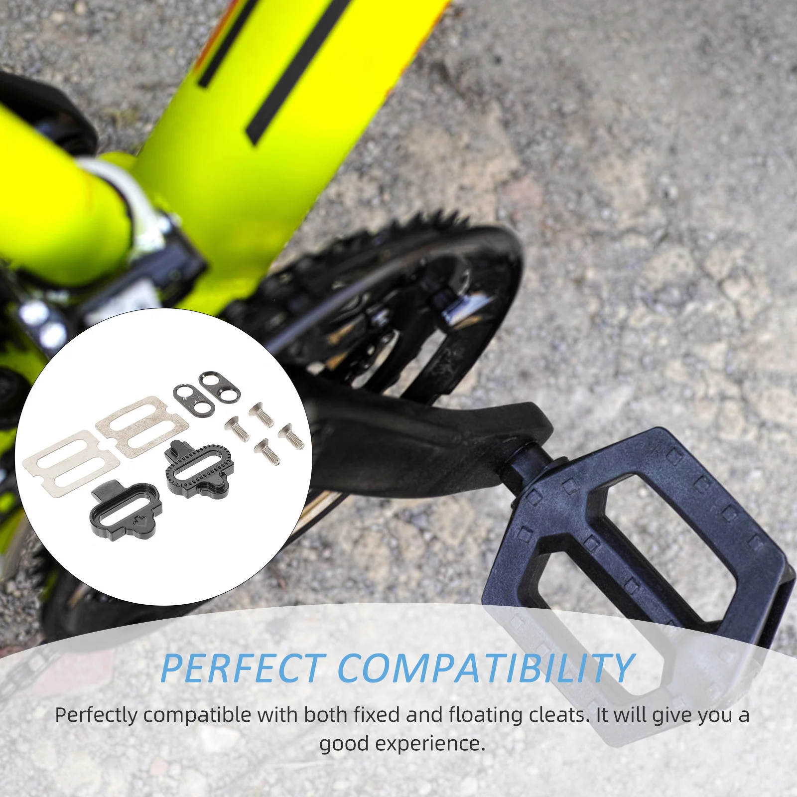 1Set Mountain Bike Lock Step Pedal Cleat Self-Locking Cycling Pedal Accessories for Improved Pedaling Performance