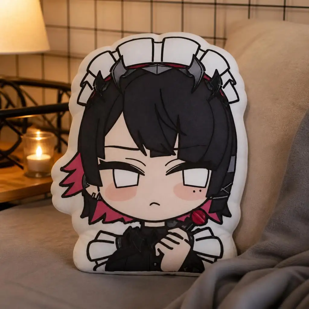 Ellen Joe Chibi Zenless Zone Zero ZZZ Plush Pillow Cushion Irregular Stuffed Throw Pillow Home Decor Gift Sofa Bed Couch