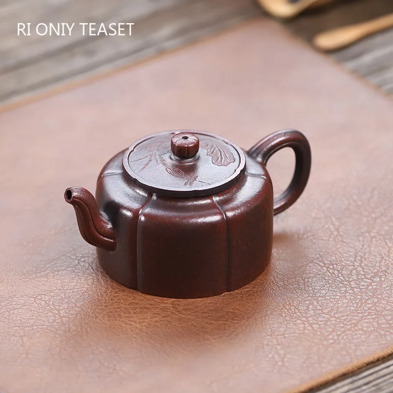 

160ml Tradition Yixing Raw Ore Purple Clay Teapot Handmade Tea Pot Beauty Tea Infuser Kettle Chinese Zisha Tea Set Teaware