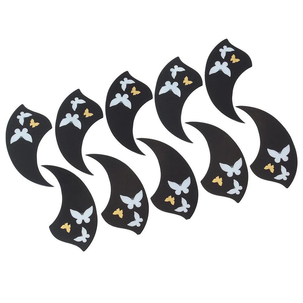 

10pcs Butterfly Guard Plate Ukulele Protective Sticker Anti Scratching Creative PVC Pickguard for Guitar String Instruments