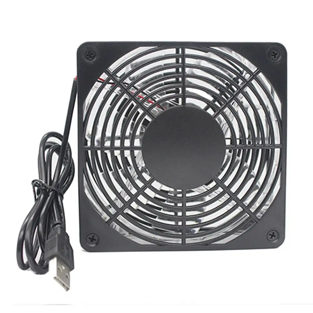 1800 دورة في الدقيقة سرعة الكمبيوتر المضيف وحدة المعالجة المركزية مروحة التبريد USB الطاقة مروحة التبريد 12 سنتيمتر الهيكل توجيه فك التشفير مروحة