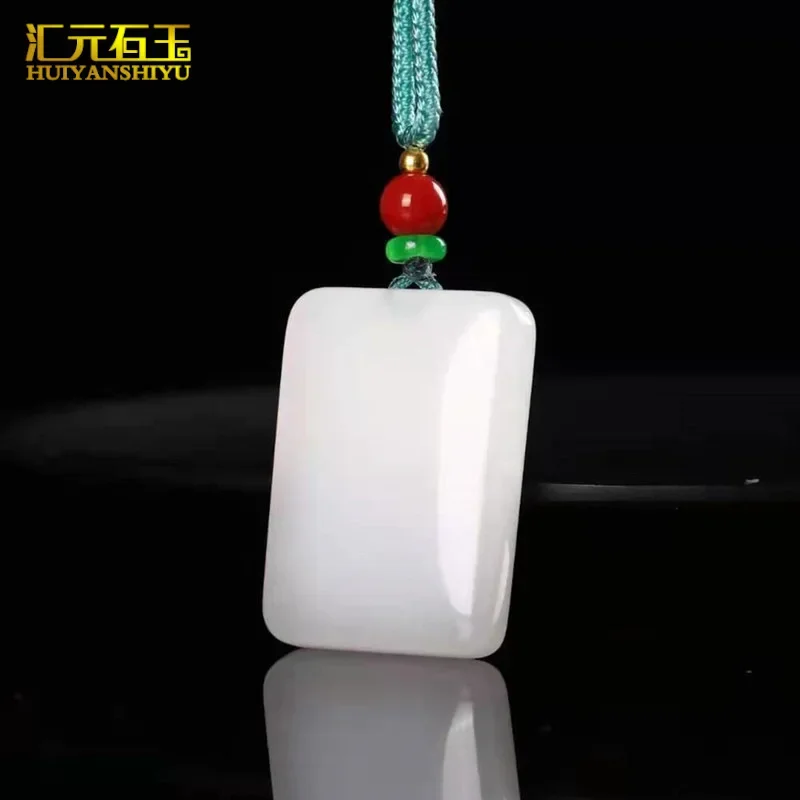 Gold wire jade and tian white jade peace buckle gourd