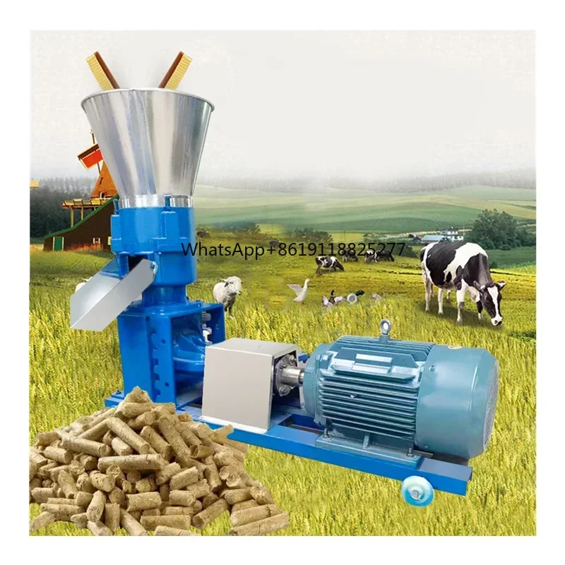 Mini small pellet machine home use diesel engine corn pellet food machine pelletizer machine for animal feeds heavy duty