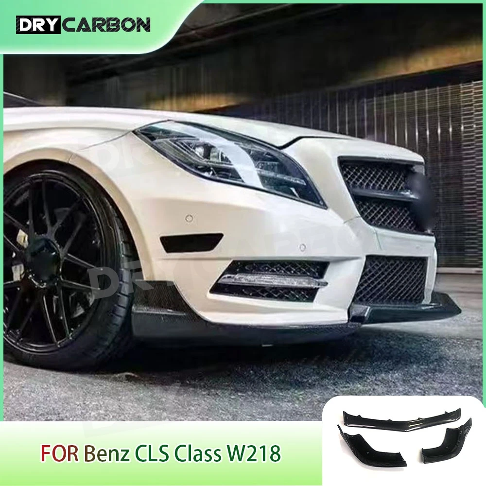

Carbon Fiber Car Front Lip Spoiler Splitters for Mercedes Benz CLS Class W218 CLS350 320 CLS63 2012 2013 Car Styling Body Kits