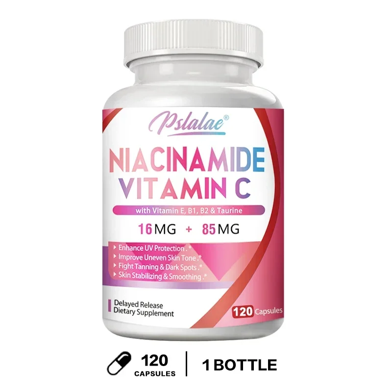 Niacinamide Vitamin C - Supports Skin Health, Reduces Wrinkles, Fights Aging with Antioxidants, Boosts Energy Levels
