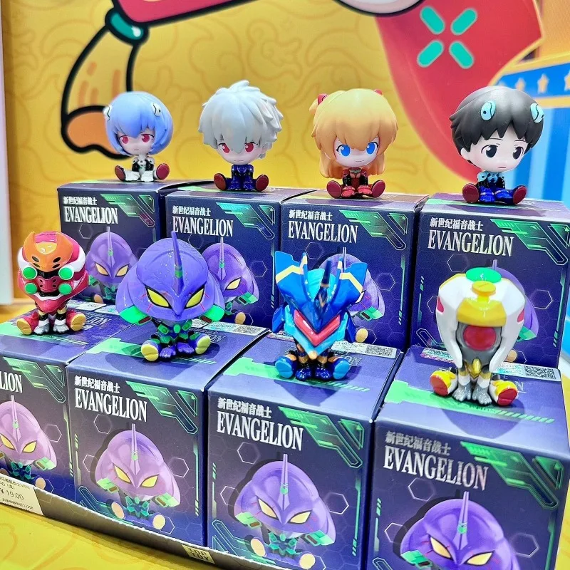 ของเล่นคุณภาพสูง ของแท้ รุ่นใหม่ ซีรีส์ Eva Mini Sitting Cute Grain ของเล่นอีวาสุดฮิต ของสะสม ตกแต่งบ้าน กล่องสุ่ม ของขวัญวันหยุด