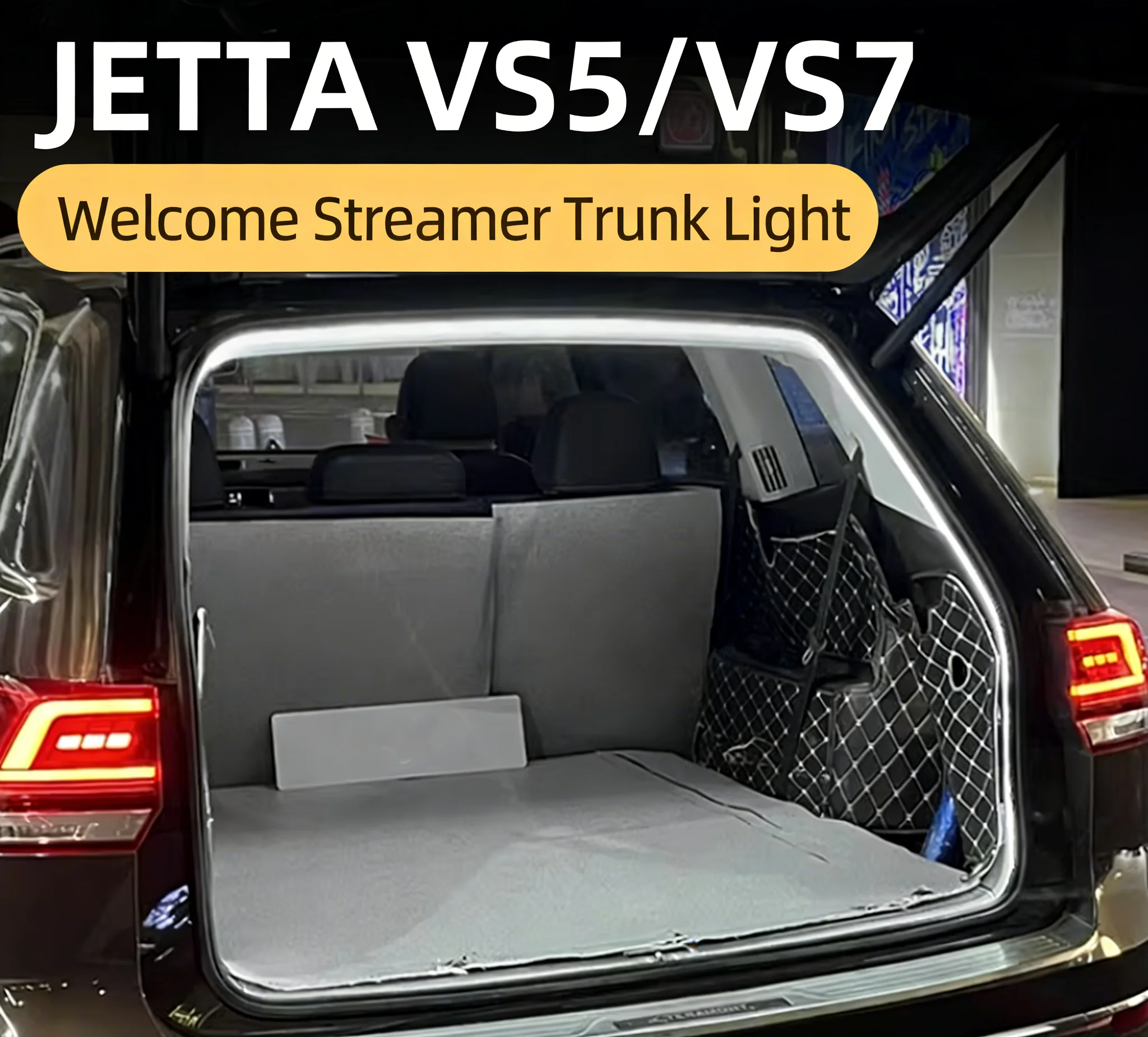 

For Jetta VS5 VS7 VA3 etc. Rear Trunk LED Light Bar White Warm White Car Trunk Modified Atmosphere Lamp Lighting Strip