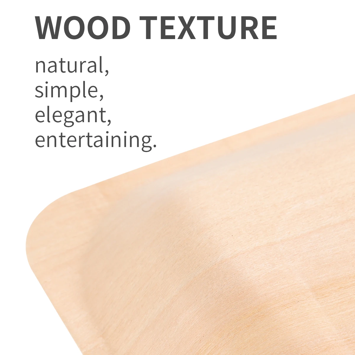 

50pcs Wooden Plate Square Disposable Tableware For Wedding Party Picnic Birthday Restaurant Use Wood Tableware Disposable Plate