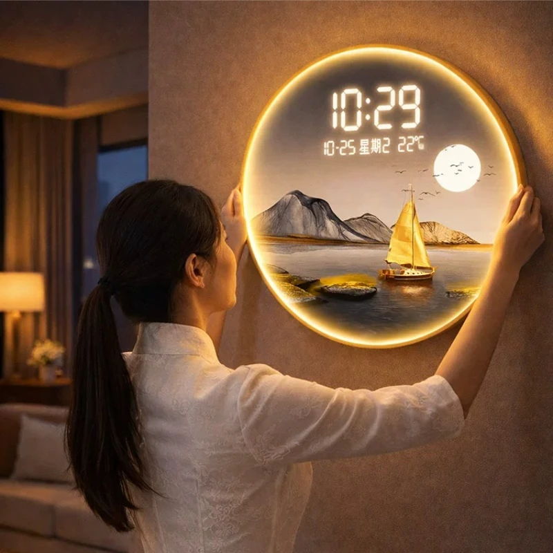Lighting Home Decor Wall Clocks - # Relojes de pared redondos y