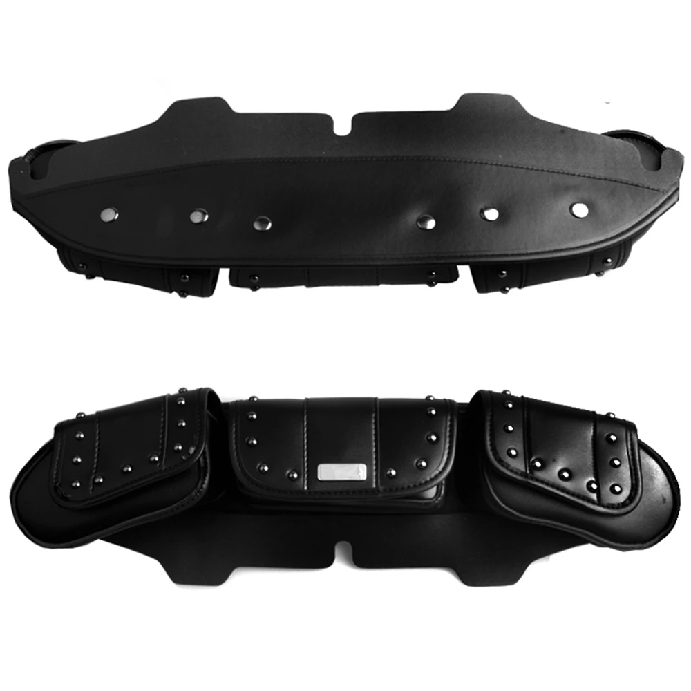 Ride Organized. Ride Ready. 3-Pouch Windshield Saddle Bag for Harley Touring Electra Glide & Street Glide 1996-2013