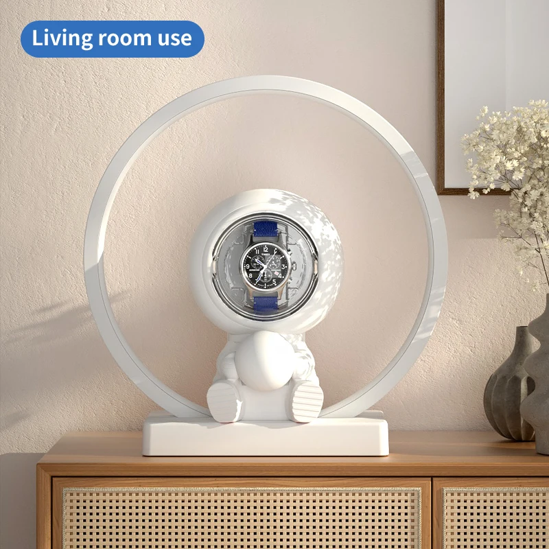 M&Q Smart Automatic Watch Winder Astronaut Series RGB Ambient Light Anti Magnetic Silent Dustproof Dual Power Mechanical Watches