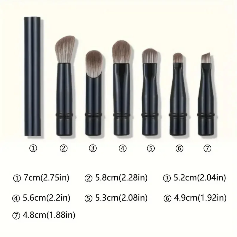 6Pcs Mini Travel Makeup Brushes Set with Box Portable Cosmetic Powder Foundation Blush Blending Concealer Make Up Brushes Set