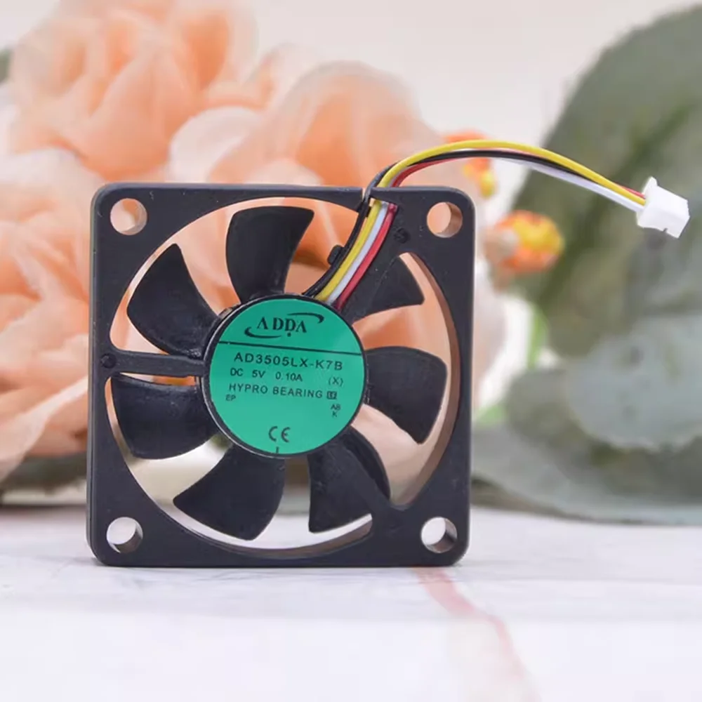 For ADDA AD3505LX-K7B DC 5V 0.10A 3507 35mm 4-Wire Temperature Control cooler cooling fan