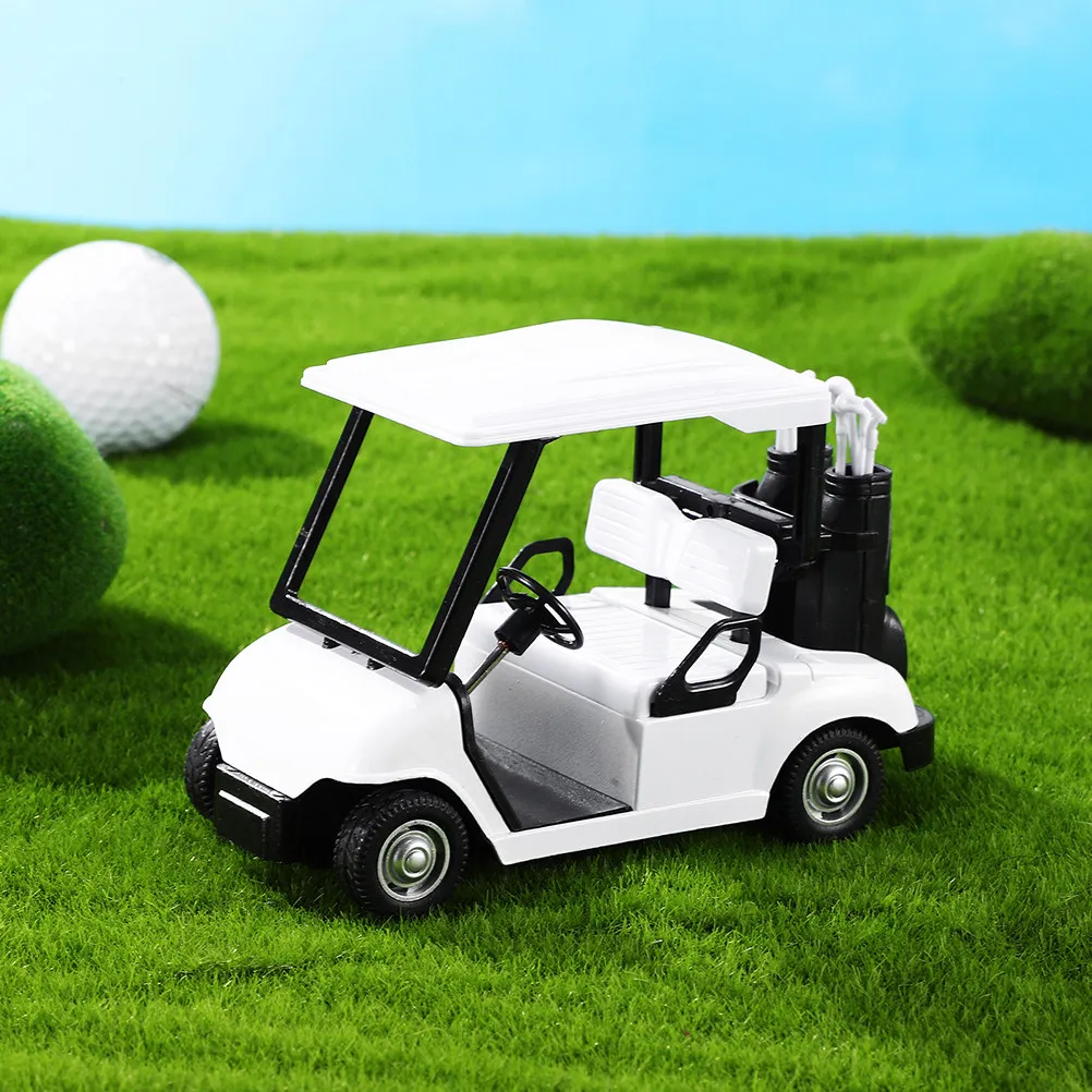 2Pcs Mini Golf Cart Pullback Alloy Diecast Cars Golf Party Decorations Office Desk Decor Golfing Themed Decor Mini Cart Model