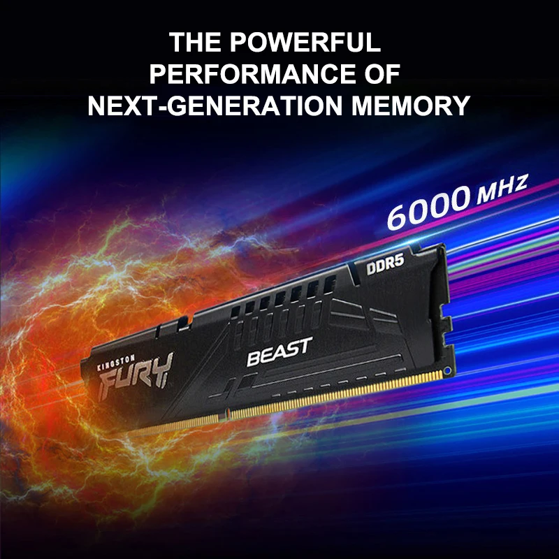 Kingston FURY Beast DDR5 RAM 6000MHz 16GB/32GB CL30/CL36 Unterstützt Intel XMP 3.0 & AMD EXPO Desktop-Speicher Ansicht 6