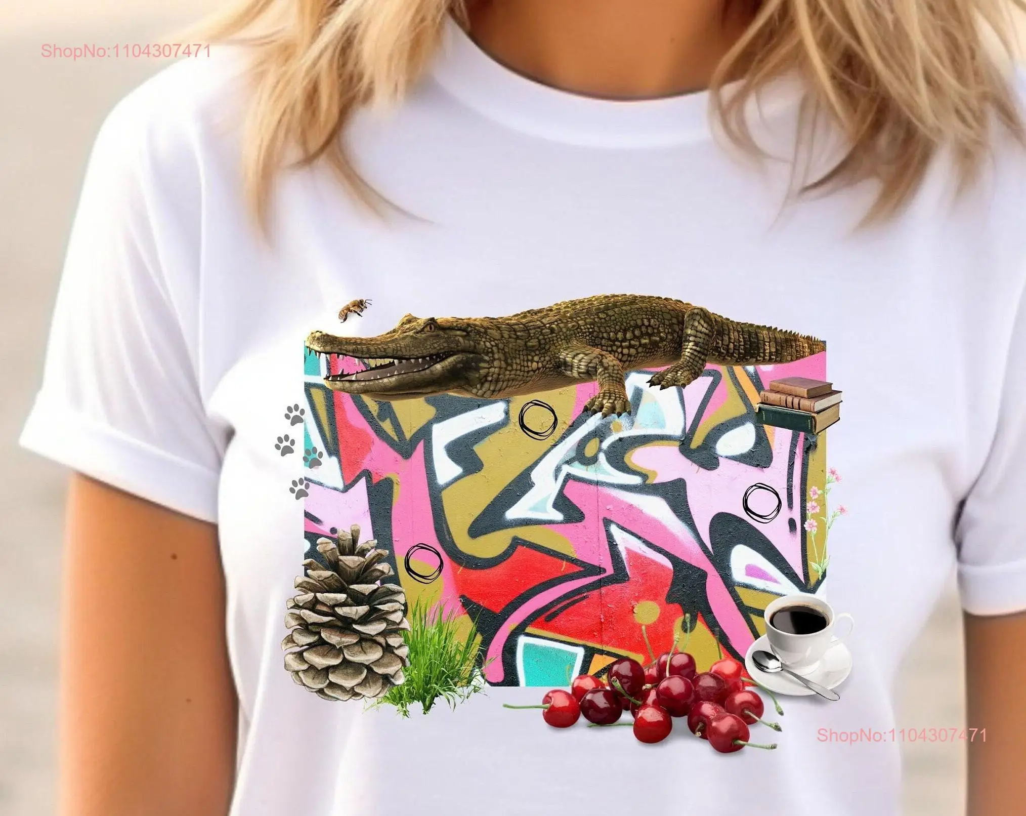 Maximalist Collage T Shirt Abstract Art with Graffiti Vibe Photos and s Quirky Exciting New Style Unique