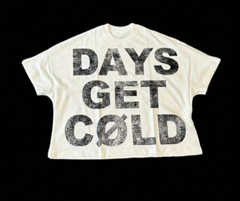 

Мягкая и удобная футболка для отдыха Days Get Cold Pattern с принтом из 100% хлопка для мужчин и женщин.