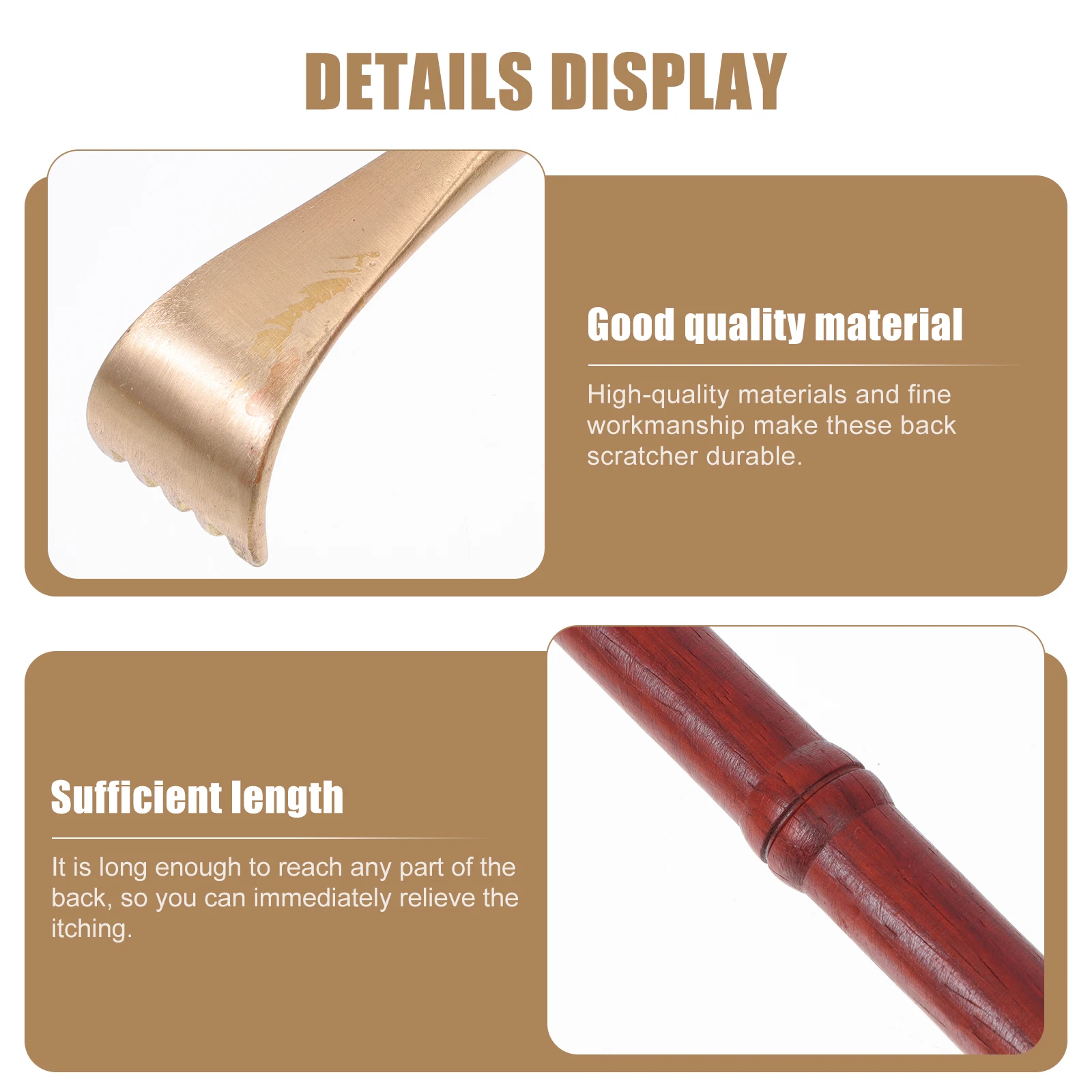 

Durable Wooden Back Scratchers Practical Itching Relief Tool Long Reach Comfortable Experience for Family Friends