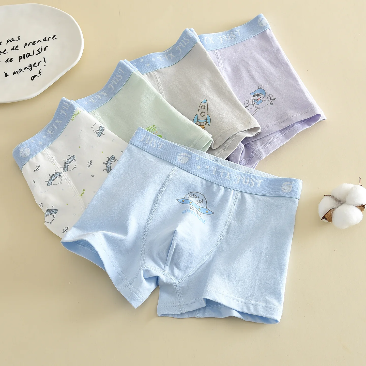 New Children High Quality Solid Boys 95%Cotton Boxer Shorts Panties Kids Underwear for 4-20 Years Old Teenager 5pcs/Lot Student