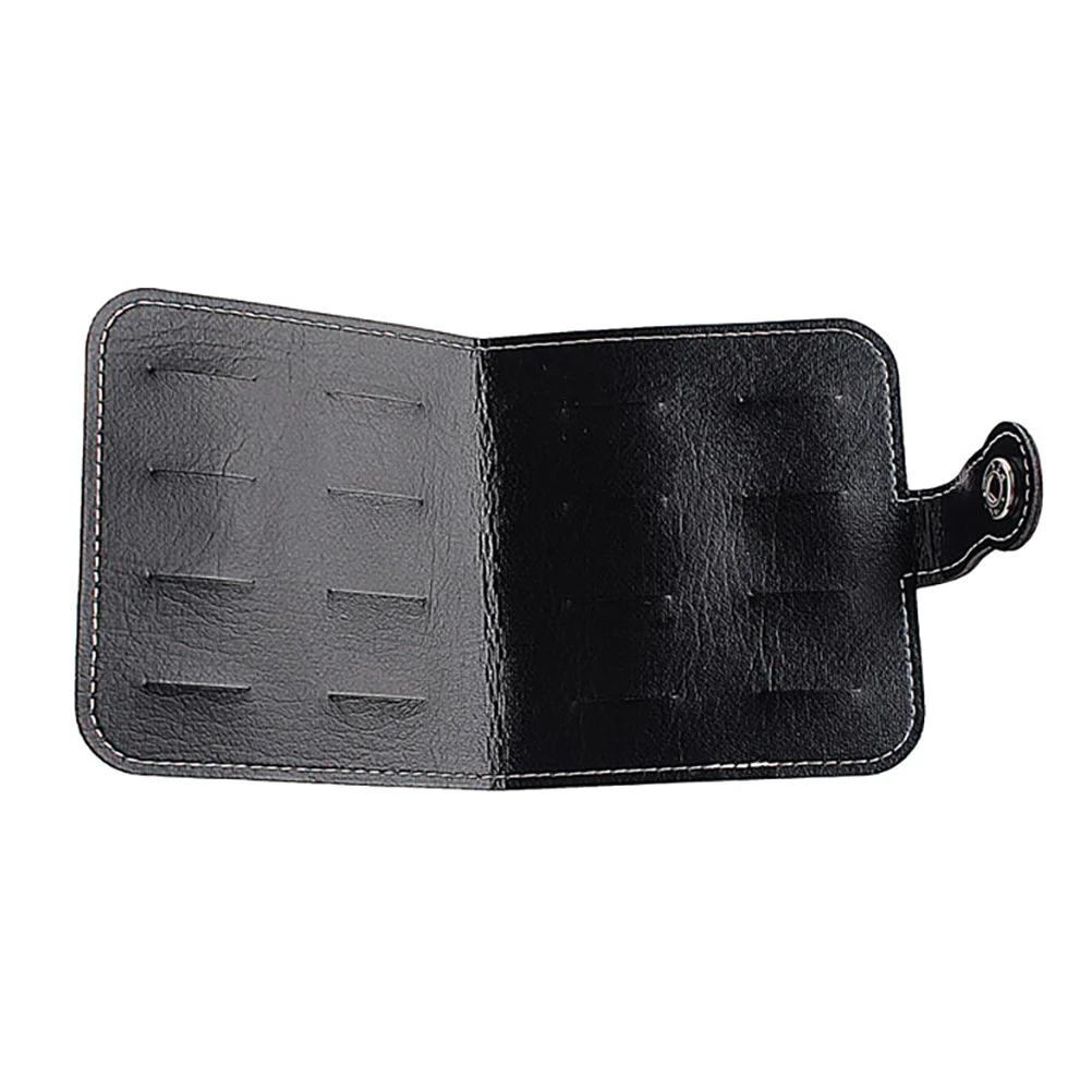 

1Pcs Portable Guitar Pick Storage Case Clamshell Dustproof Bag Holds 16 Picks PU Ukulele Pick Holder Simple Storage Bag