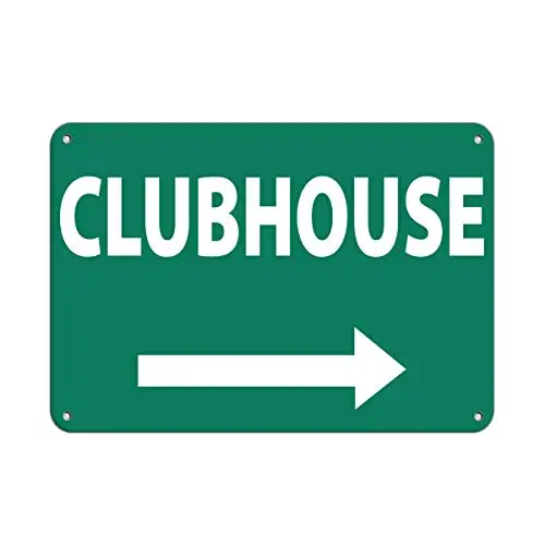 Vintage Metal Tin Sign Clubhouse Golf Course Outdoor Street Yard Signs 12X8Inch