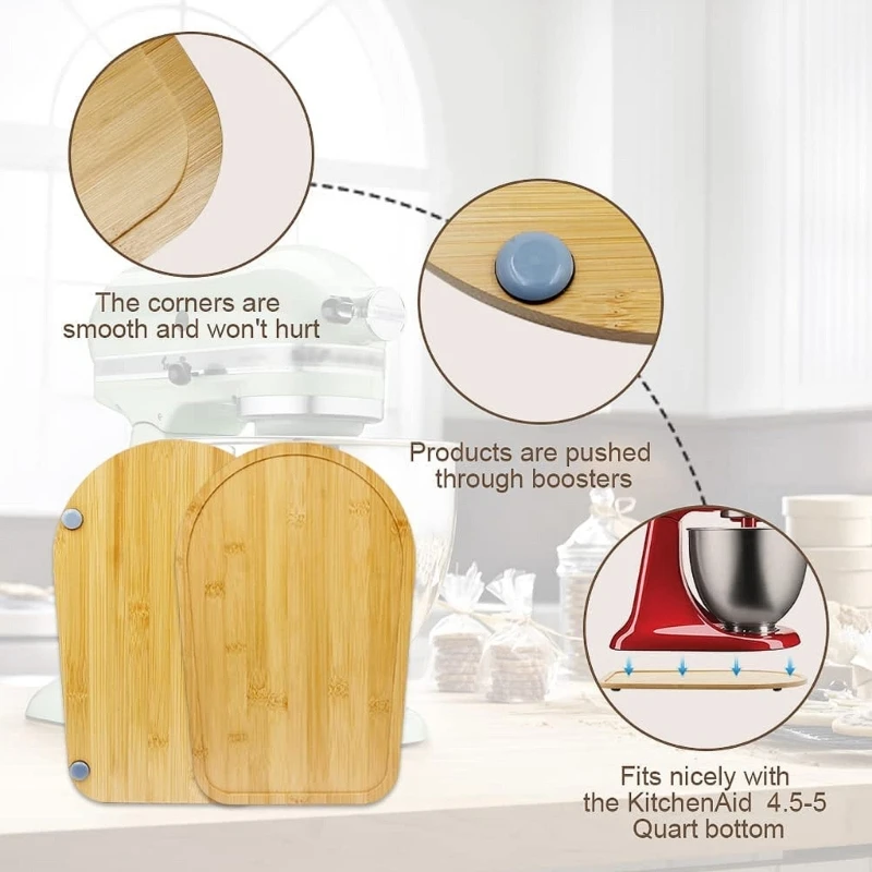 Mezclador de almacenamiento en movimiento Mover-tablero deslizante Caddy encimera Mat adecuado para KitchenAid 4,5-5 Qt 5K45SS