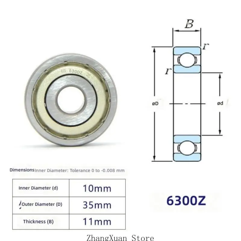 Geräuscharmes Rillenkugellager aus Metall, doppelt geschirmt, Miniatur-Skateboard-Kugellager mit Rillen für die Industrie 3XUF – Detail 7