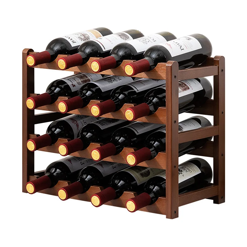 

Desktop wine rack, living room wine cabinet ornament, diagonally placed multi-layer household wine cabinet shelf rack