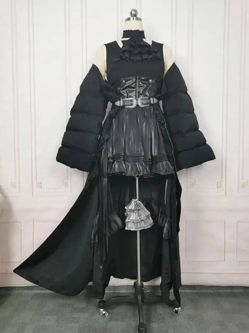 Spiel letzte Fantasie xiv ff14 Gaia Cosplay Kostüm dunkel psychisch schwarz Kampf uniform Frauen Männer Halloween Rollenspiel Perücke Schuhe Requisite