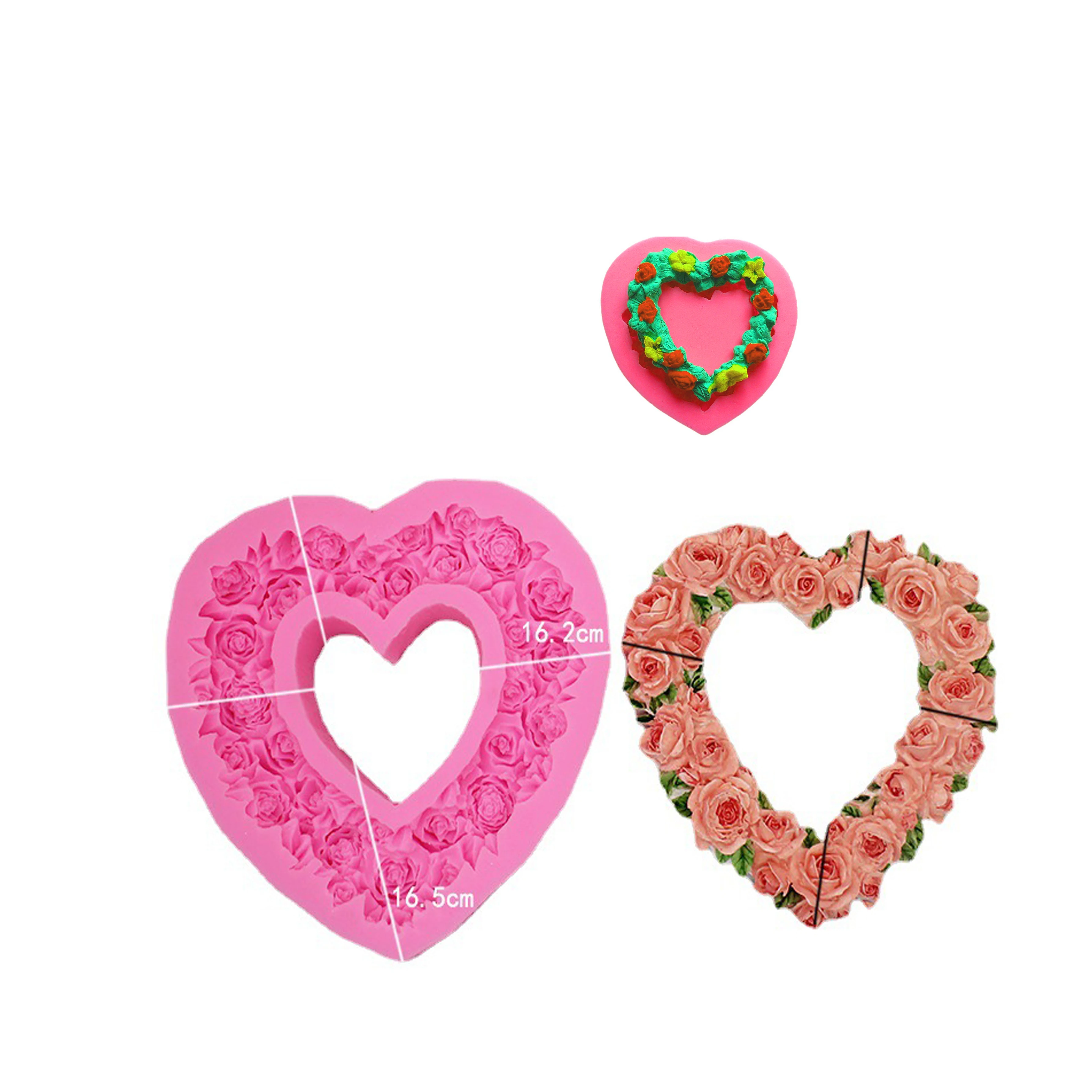 Heart Garland Kitchen Accessories Eid Cooking Tools Silicone Mold Fondant Pastry For Baking Of Cake Decorating Candy