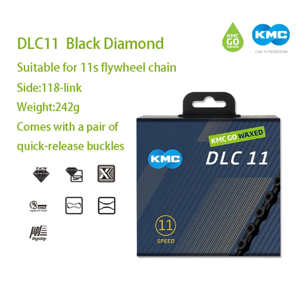 سلسلة دراجات KMC 11\12 من سلسلة مشمعة مقاومة للماء وغير لاصقة وخفيفة الوزن شبه مجوفة