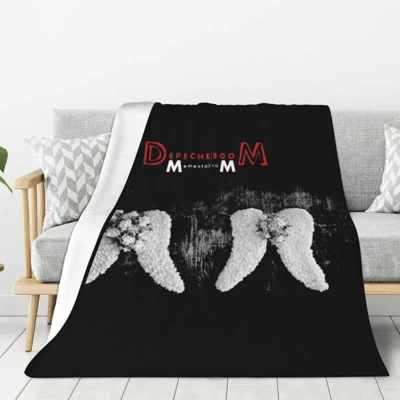 Custom Sofa Fleece Depeche Cool Mode Heavy Metal Rock Band Throw Blanket Warm Flannel Blankets for Bedroom Home Sofa Quilt