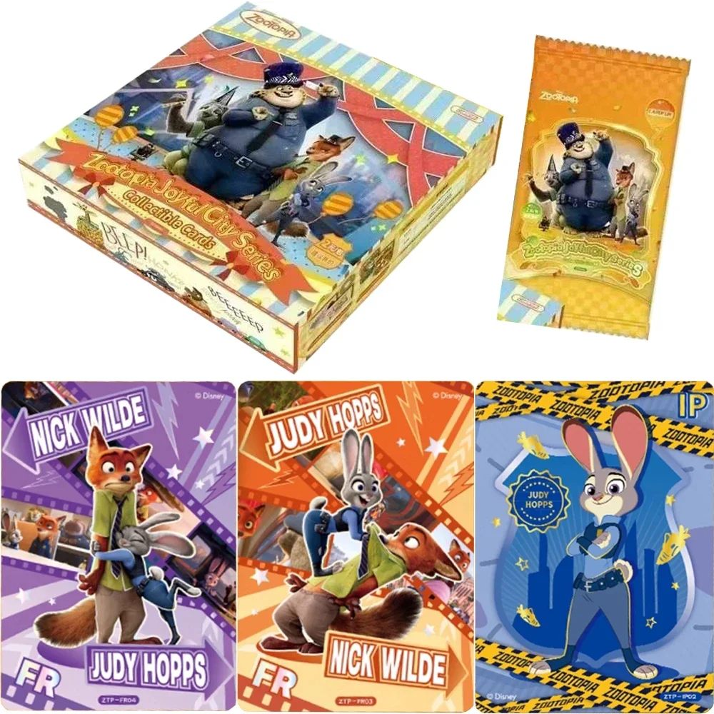 

Подлинная карта Disney Zootopia Happy City Series, 3D милые карты с персонажами, коллекционные карты аниме, подарки, игрушки