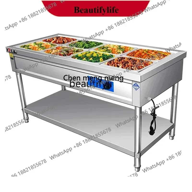 

ss 8617 Extra thick engineering fast food insulation table commercial electric heating insulation sales table fast food truck