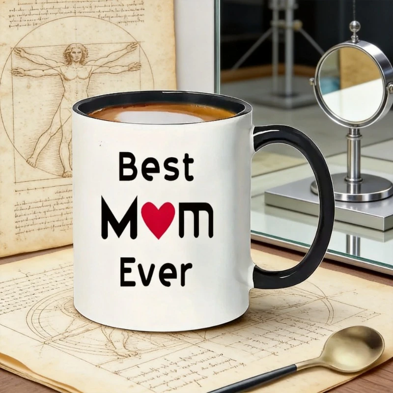 MAUAG Best Mom Ever Coffee Mug Breakfast Cups Funny Mugs Drinkware Original Coffee Cup Cup for Tea Personalized Beer Travel Cute