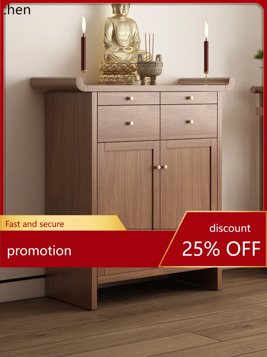 

YFY Style Solid Wood God Wealth God Altar Incense Buddha Statue God Worship Table